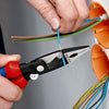 Knipex - 13 92 200 | Electrical Installation Pliers w/ Locking Lever | Multi-Component Handle | Black Atramentized - 200mm