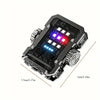 Dual Light Source Mini Work Light, Red And Blue Keychain Light, Pocket Flashlight, Rechargeable Super Bright LED 6 Modes Outdoor Hiking Flashlamp (Same Dat Delivery)