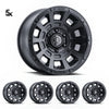 JK/JL/JT (17×8.50) 5 x THRUST SATIN BLACK 5×5 -6 OFFSET