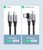 Ugreen USB 2.0 C M/M Round Cable Nickel Plating Aluminum Shell 1m (Gray Black)US261