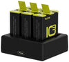 Telesin 3 Slots Charger with 2 Batteries for GoPro 9/10/11