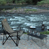 Campingmoon Foldable Canvas Camping Low Style Chair - Blue