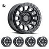 JK/JL/JT (17×8.5) 5x HULSE DBL BLACK 5×5 -6 OFFSET