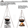 Campingmoon Fire Tripod Stand with Carrying Bag