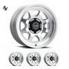 (17×8.5) 4x NUEVO SILVER MACHINED 6×5.5 (0 OFFSET)