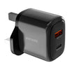 Porodo Dual Output Quick Charger USB-C PD and USB-A QC
