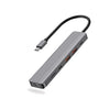 Powerology 6in 1 Slim 4K HDMI USB-C Hub 10Gbps Data Transfer