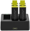 Telesin 3 Slots Charger with 2 Batteries for GoPro 9/10/11