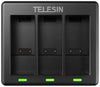 Telesin 3 Slots Charger with 2 Batteries for GoPro 9/10/11