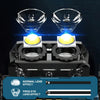 Dual Light Source Mini Work Light, Red And Blue Keychain Light, Pocket Flashlight, Rechargeable Super Bright LED 6 Modes Outdoor Hiking Flashlamp (Same Dat Delivery)