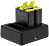 Telesin 3 Slots Charger with 2 Batteries for GoPro 9/10/11