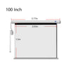 Crony 100 Inch 4:3 Projector Screen Home Automatic Lifting HD Projection Screen Wall Hanging Screen Electric Remote Control Projection Screen