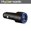 Hypersonic Double Usb Charger Black