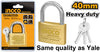 Ingco - Brass Padlock Heavy Duty DBPL0402